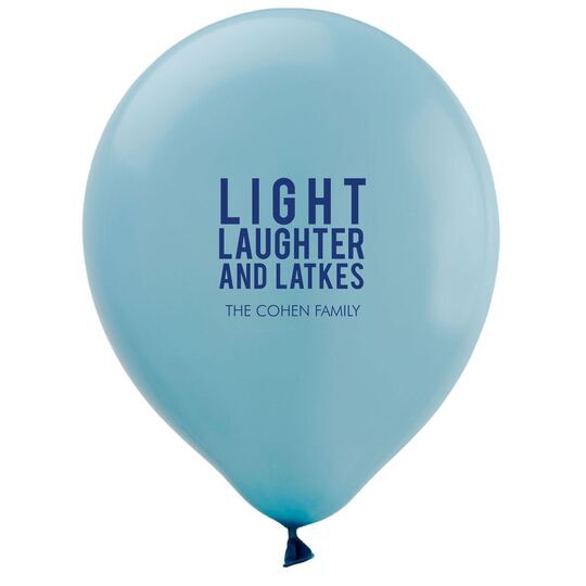 Light Laughter And Latkes Latex Balloons